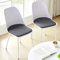 JaHECOME Outdoor White Plastic Dining Chairs Set of 2 Modern Waterproof Fabric Kitchen Patio Cafe Bistro Metal Legs Lounge Chairs(2,Grey)