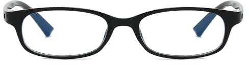 LJCZKA Rechteckig Blaulichtfilter Brille Damen y2k Kleine Rechteck Brille Ohne Stärke Schmal Rahmen Anti-Müdigkeit Computerbrille für Gaming, TV