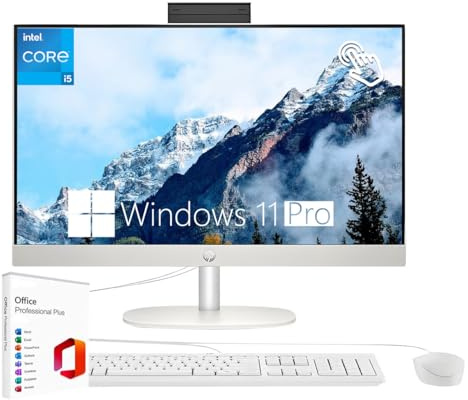 HP 24 23.8 FHD Touchscreen All-in-One Desktop PC, 13th Gen Intel Core i5-1334U• Intel UHD Graphics• 16GB DDR4 RAM• 1TB SSD• Win 11 Pro, Wi-Fi 6, AIO PC for Business Home Office