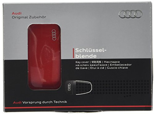 Audi 8V0071208BZ3M Couvre-Clé Décoratif avec Anneaux, Rouge Misano