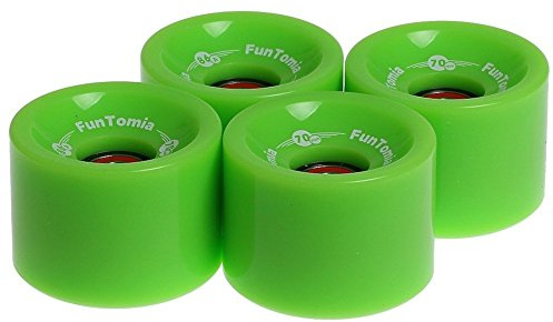 FunTomia 4 Stück Longboard/Skateboard Rollen (Big Wheels) in 70x51mm 80A oder 86A inkl. ABEC-9 Kugellager