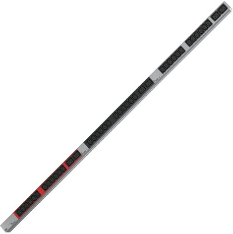 Bachmann 800.2341 IT PDU ALU 1HE 36x C13 6X C19 CEE 3x16A Rot/Aluminium