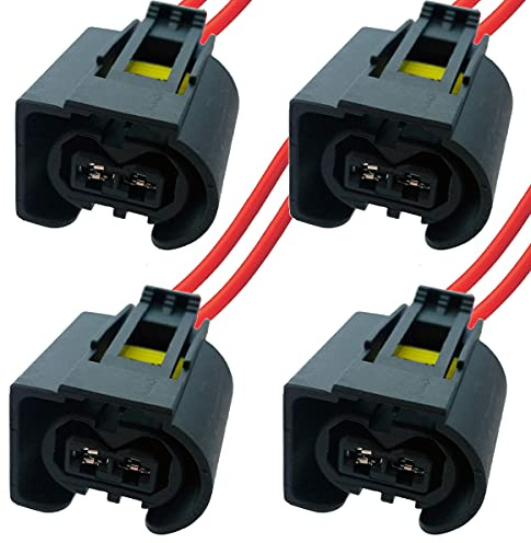 Greenspirits Stecker Einspritzdüse Diesel A1685452928 4x weiblich mit Kabel | kompatibel mit Bosch Mercedes Injektoren 50290937, L-BW50290937, 1967412-2