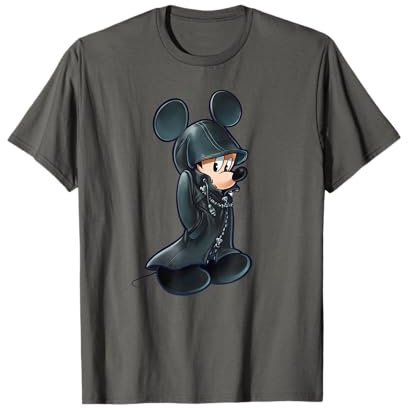 Disney Kingdom Hearts King Mickey Black Coat T-Shirt T-Shirt