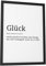 Papierschmiede® Definition: Glück, DIN A4 (21x30 cm), Poster für Wohnzimmer, Schlafzimmer, Küche, Esszimmer, Wandbild Geschenk Wanddeko - ohne Rahmen