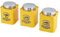 Nobel Set of 3 Tea Coffee Sugar Canisters - Vintage Home (Yellow)