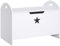 HOMCOM Coffre malle de rangement coffre à jouets dim. 62L x 40l x 46H cm MDF blanc