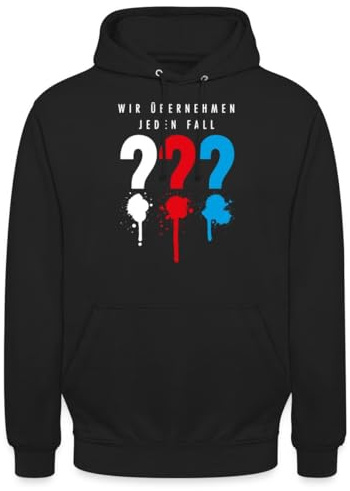 Spreadshirt Die DREI Fragezeichen Wir Übernehmen Jeden Fall Unisex Hoodie