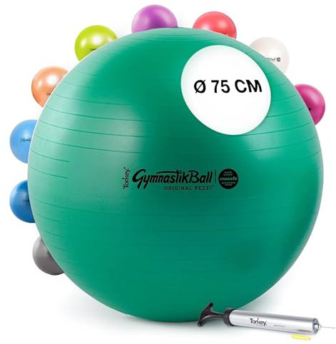 PEZZI Original Ball MAXAFE 75cm grün Pumpe Gymnastikball Sitzball