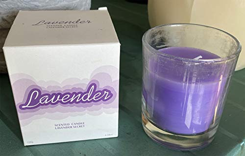 HGD Votiv-Glas ''Lavendel'' groß, Wachs, Lila