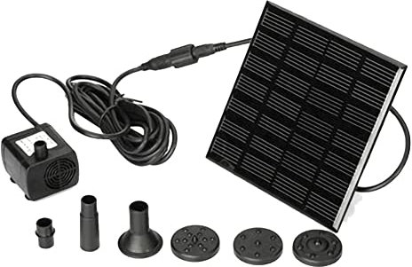 Desikixudy Solarpumpe, Solarmodul, Pumpe, Schwarz, Pool, Teich, Garten, Sprinkler, für , Bad, Teich, Gartendekoration