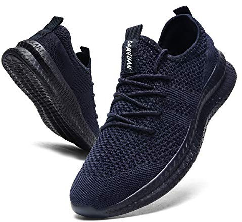 CAIQDM Schuhe Herren Laufschuhe Sneaker Outdoor Sportschuhe Turnschuhe männer Joggingschuhe atmungsaktiv Running Shoes Men Walking Schuhe Freizeitschuhe Fitness Schuhe Blau 40 EU