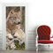 A.Monamour Türtapete Selbstklebend Türfolie Türposter 3D EIN Wolf Ruht Im Wald Vinyl Folie Türdeko Tapete Wandbild Türaufkleber Türtattoo 90 x 200 cm