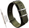 MZBUTIQ 10mm Grün Uhrenarmband Nylon Watch Straps Ersatz für Damen Extra Lang Polished Schnalle