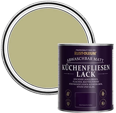 Rust-Oleum Peinture Verte Résistante à l'eau pour Faïence de Cuisine, Finition Mate - Vert sauge 750ml