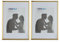 Relaxdays 24 x Bilderrahmen, Din A4, Passepartout 15x20 cm, Glasscheibe, Fotorahmen zum Stellen oder Hinhängen, Rahmen, Gold