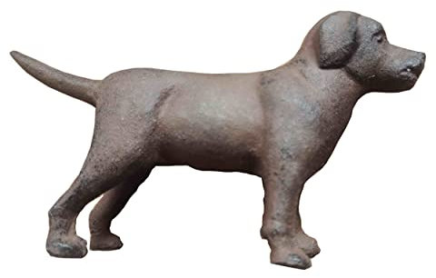 First of a Kind Labrador-Hundestatuen aus Gusseisen, Vintage, antike Tischplatte, niedliche Labrador-Figur, Sammlerstück, Geschenke in Braun, dekorative Gusseisen-Labor-Hunde-Dekor-Figuren