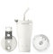 Ideus Tumbler with Lid and Straw | 14 oz Travel Tumbler | Double Wall Stainless Steel Insulated Coffee Tumbler | Perfect for Hot or Iced Coffee | Gifts for Girls Women Men | Cream White