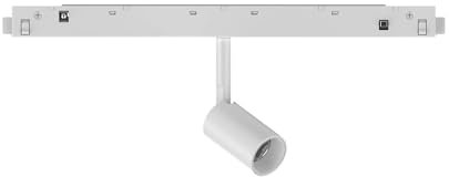 IDEAL LUX Sistema luce binario EGO TRACK SINGLE 03W 3000K ON-OFF WH, Sistema a rotaia, Illuminazione modulare, Dispositivo su binario, 19x3h10 cm, Bianco