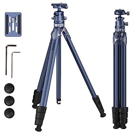 SMALLRIG Trípode de Viaje Liviano de 63 , Trípode de Cámara con Columna Central Compacta no Convencional, Cabeza de Bola de 360 °, Placa QR, Bolsa de Viaje, Carga17.6lbs / 8kg - 4222