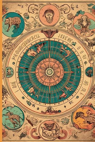 Vintage Astrology 3 Notizbuch - Astrologie Astronomie Sternenkarte Zodiac Blanko, liniert, A5, Kompositionsbuch