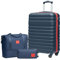 COOLIFE Koffer Trolley Koffer Reisekoffer von ABS Hartschalen Trolley 4 Rollen TSA-Schloss Der Koffer Enthält 1 Reisetasche und 1 Kulturbeutel