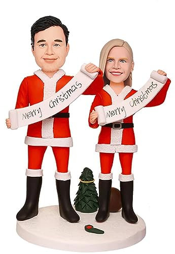 mydedor Benutzerdefinierte Wackelkopf-Figur, Boutique-Weihnachtspuppe, Geschenk für Sohn, Tochter, Wackelkopf-Figuren, Dekoration für Auto, Schreibtisch, Büro, handgefertigtes Geschenk für Kinder