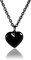 MILAKOO Black Tiny Heart Necklace Edelstahl zierliche Liebe Anhänger Trend Mode Link Ketten Choker