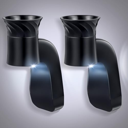 Hohean 2 Pcs Wall Fragrance Plug with Night Light Compatible with Bath and Body Works WallFlower Refills (No Fragrance Included), ETL Certified, Rotatable Scent Control Plug for Home/Office (Black)