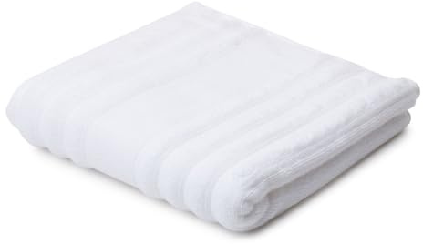 Gözze - Mailand Frottier-Handtuch, Weich und saugfähig, 70% Bio-Baumwolle/30% Viskose (Bambus), Vegan, 50 x 100 cm - Weiß
