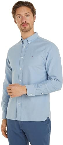 Tommy Hilfiger Herren Hemd Oxford Shirt Langarm, Blau (Shirt Blue), S