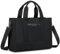 Chase Chic Cabas Femme,Sac fourre-tout multi-poches Femme en toile avec fermeture éclair,Sac Tote Bag Sac à Main avec Bandoulière Amovible pour Travail École Voyage,Noir