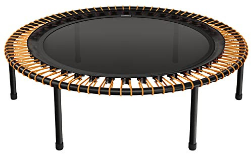 bellicon Fitness Trampolin 112cm (Orange) |Praktische Klappbeine & Seilring-Federung bis 150kg (Extra Stark) | Dreiteiliger Rahmen | Made in Germany