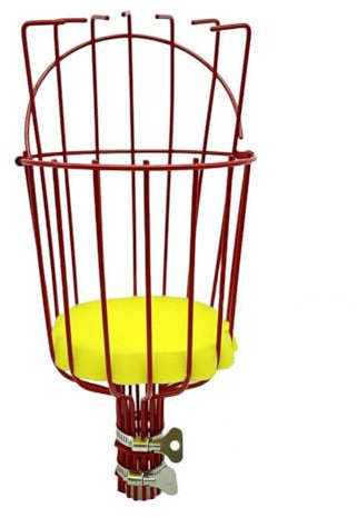 QEOTOH Long Handle Fruit Picker with Basket Adjustable Fruit Catcher for apple Mango Professional Avocado Orchard Pear Tool basket fruit only picking head Basket Head basket Head tree tool be