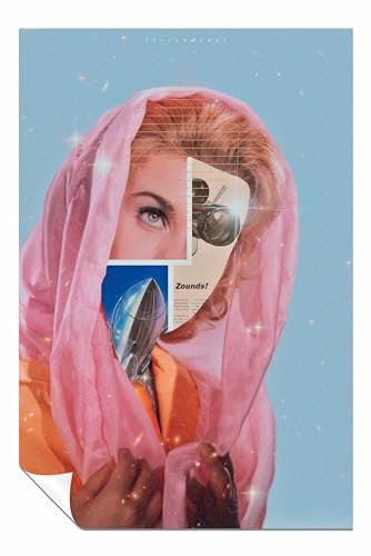 Panther Print Poster Lady in Pink, ungerahmt, Bilder für Wände, Schlafzimmer, Wohnzimmer und Badezimmer, 31 x 20 cm