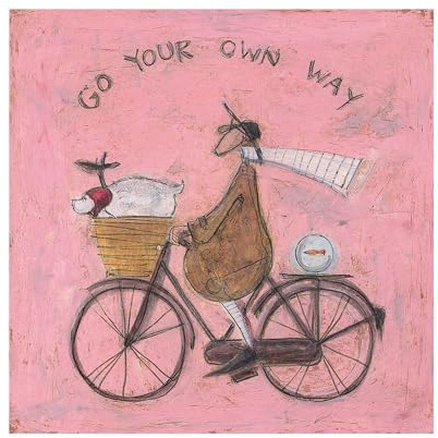 Sam Toft - bedruckt Go Your Own Way (40 cm x 40 cm) (Pink/Braun)