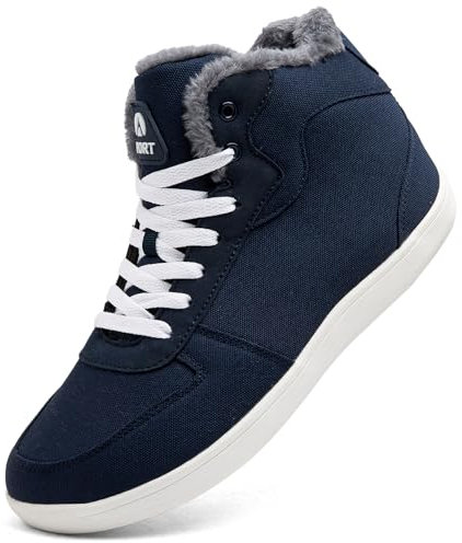 Dhinash Botas para Hombre Botas de Nieve Invierno Botines de Nieve Impermeables Forradas Calientes Exterior Zapatos de Invierno Azul Talla 39