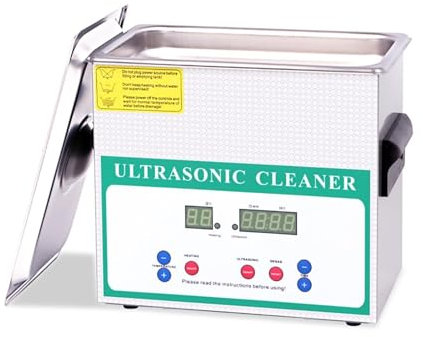 MIAOMI Commercial Ultrasonic Cleaner, 3.2L Professional Ultrasonic Cleaner, Adjustable Temperature, Stainless Steel Inner Tank