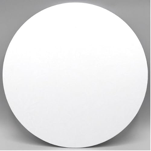 EliteKoopers Round 7 White Cake Board 2mm thick Cake Display MDF Hardboard Circle Base Plate (Pack of 1)