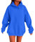 Hoodie Damen Oversize Casual Einfarbig Langarm Pullover Mit Kapuze Warm Kapuzenpullover Mit Taschen Herbst Sweatshirt Hoody Locker Basic Pulli Hooded Outdoor Sport Langarmshirt Outwear Streetwear