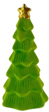 Tanne mit Stern Keramik grün beflockt Deko Weihnachtsbaum Werner Voss, Gr. 9x9x21 cm, D-272