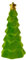Tanne mit Stern Keramik grün beflockt Deko Weihnachtsbaum Werner Voss, Gr. 9x9x21 cm, D-272