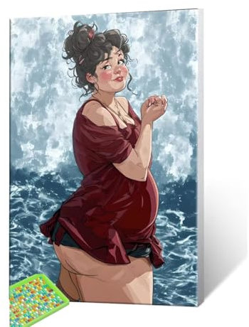 Diamond Painting La grosse femme Diamond Painting Adulte, DIY 5D kit Diamant Painting Enfant, Diamant Broderie Painting Diamant Art Accessoires Set pour DécorationMurale Maison 80x110cm F-264