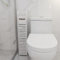 HUOLE Armadietto da bagno, mobiletti bagno salvaspazio, mobile da bagno impermeabile per soggiorno, camera da letto, cucina, ecc,armadio angolare,17 * 15 * 78cm-Bianco
