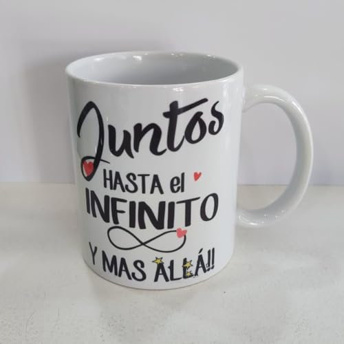 Genérico Taza Juntos Hasta El Infinito y Más Allá - Taza Enamorados, San Valentin, Regalo aniversario, Amigos, Cumpleaños