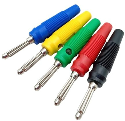 10PCS 4mm Banana (+ Socket Connector) Binding Post Lantern Male Female Pair Terminal Breadboard Socket(Black 10Pcs)