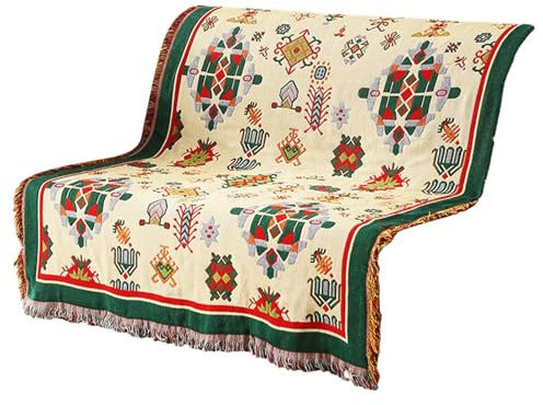 Ldabrye Polyester Baumwolldecke Quasten Sofa Handtuch Doppelseitig Vier Staffel Sofa Deckung Chinesischer Stil