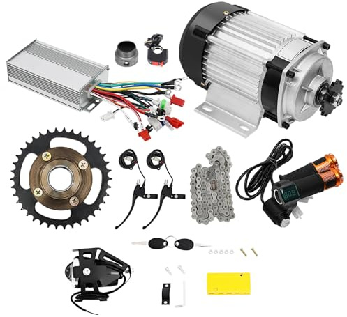 500W/750W 48V Elektro Dreirad Motor Umbausatz,Elektrischer Bürstenloser Motor Kit mit Controller,Gasgriff,Kettenrad und Kette,Elektro Dreirad Kit mit Motorsteuerung für DIY Fahrräder Dreiräder (750W)
