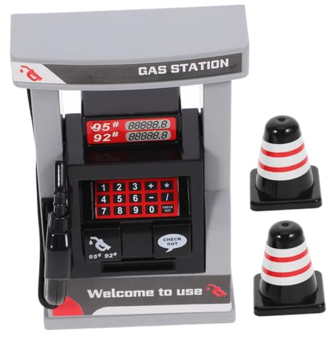 GETAJGHSD 2 Ensembles Jouets De Simulation De Station-Service Pompe à Essence pour Enfants Station-Service pour Jouets d'enfants Plaything Éducatif Jouets D'assemblage De Bricolage Plastique