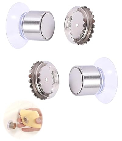 Thapncow Lot de 2 Porte-Savons Magnétiques à Ventouse, Porte Savon Magnetique Acier Inoxydable, en Acier Inoxydable Mural, Porte Savon Aimanté sans Perçage, Convient pour La Cuisine et La